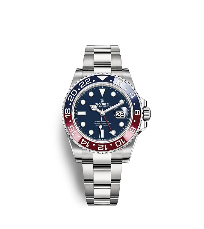 Rolex GMT-Master II Pepsi White Gold Blue Red Ceramic Bezel Oyster Bracelet