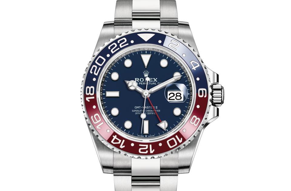 Rolex GMT-Master II Pepsi White Gold Blue Red Ceramic Bezel Oyster Bracelet