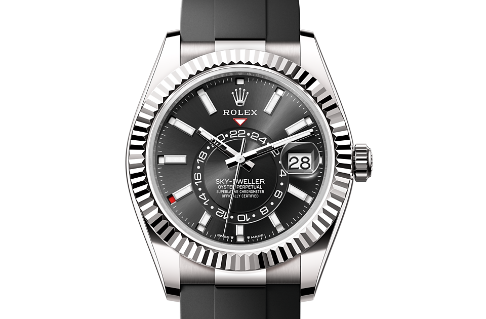 Rolex Sky-Dwelle oro blanco esfera negra.