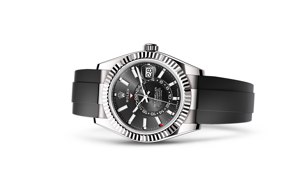 Rolex Sky-Dwelle oro blanco esfera negra.