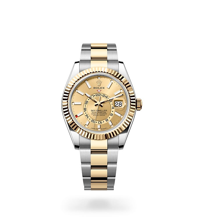 Rolex Sky-Dweller Two-Tone Stainless Steel  / Yellow Gold Cham