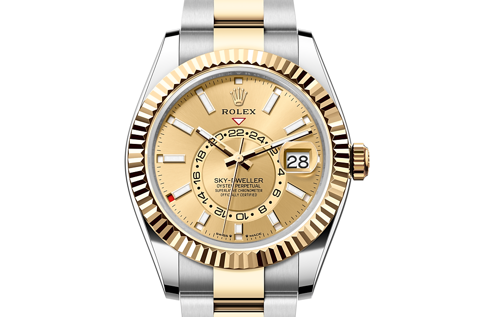 Rolex Sky-Dweller Two-Tone Stainless Steel  / Yellow Gold Cham