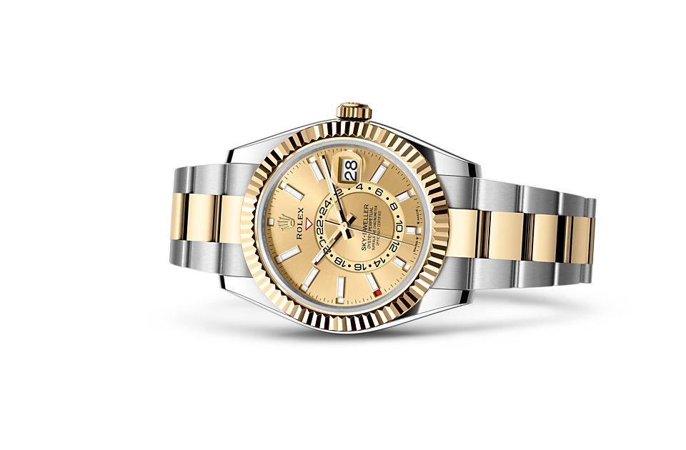 Rolex Sky-Dweller Two-Tone Stainless Steel  / Yellow Gold Cham